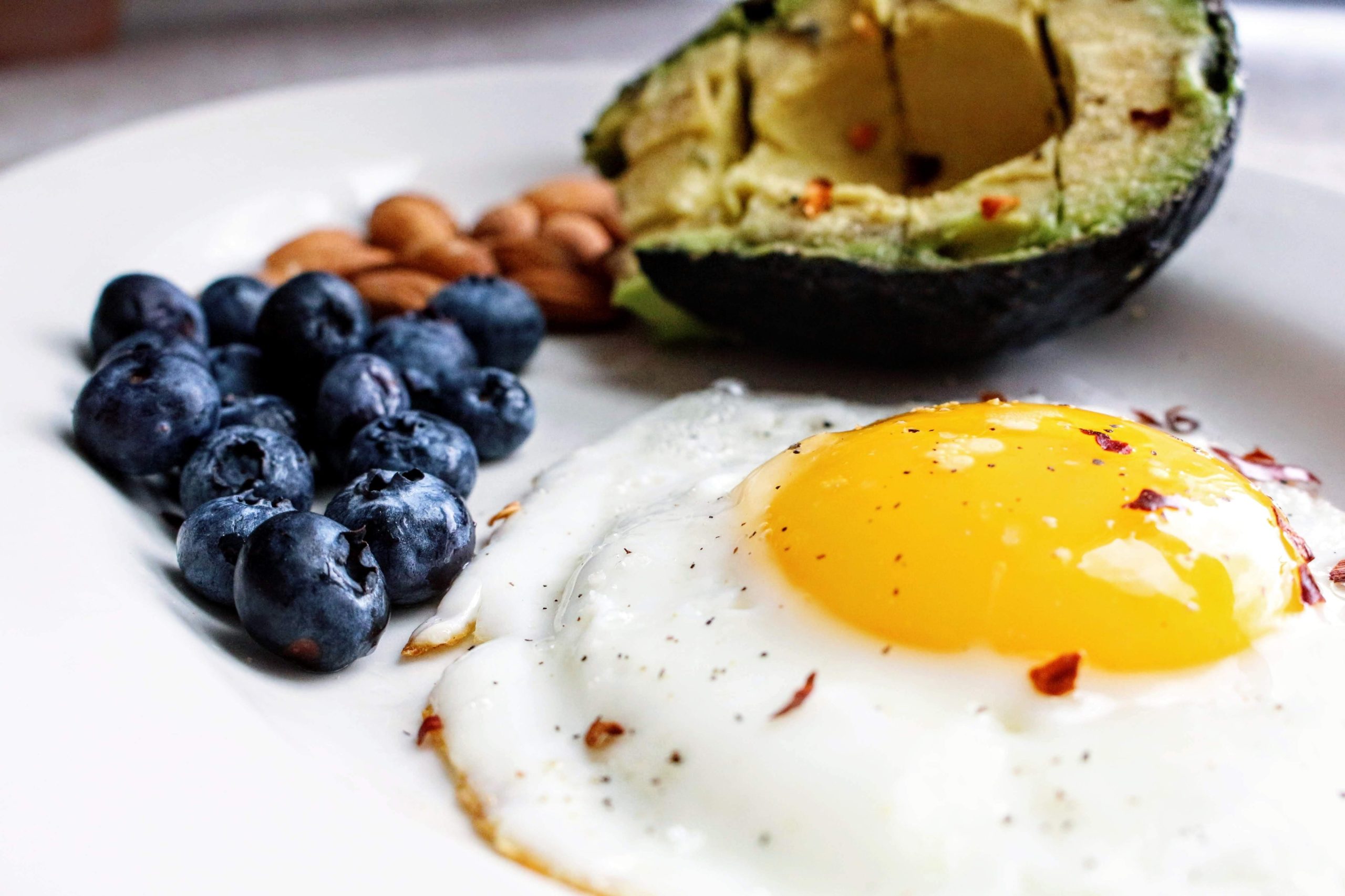 Canva Egg with Blueberries