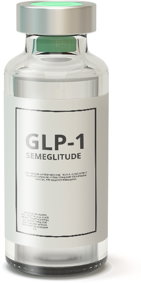 Semaglutide, A GLP-1 agonist, in a vial