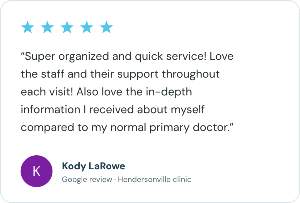 kody L's review of blue sky md hendersonville