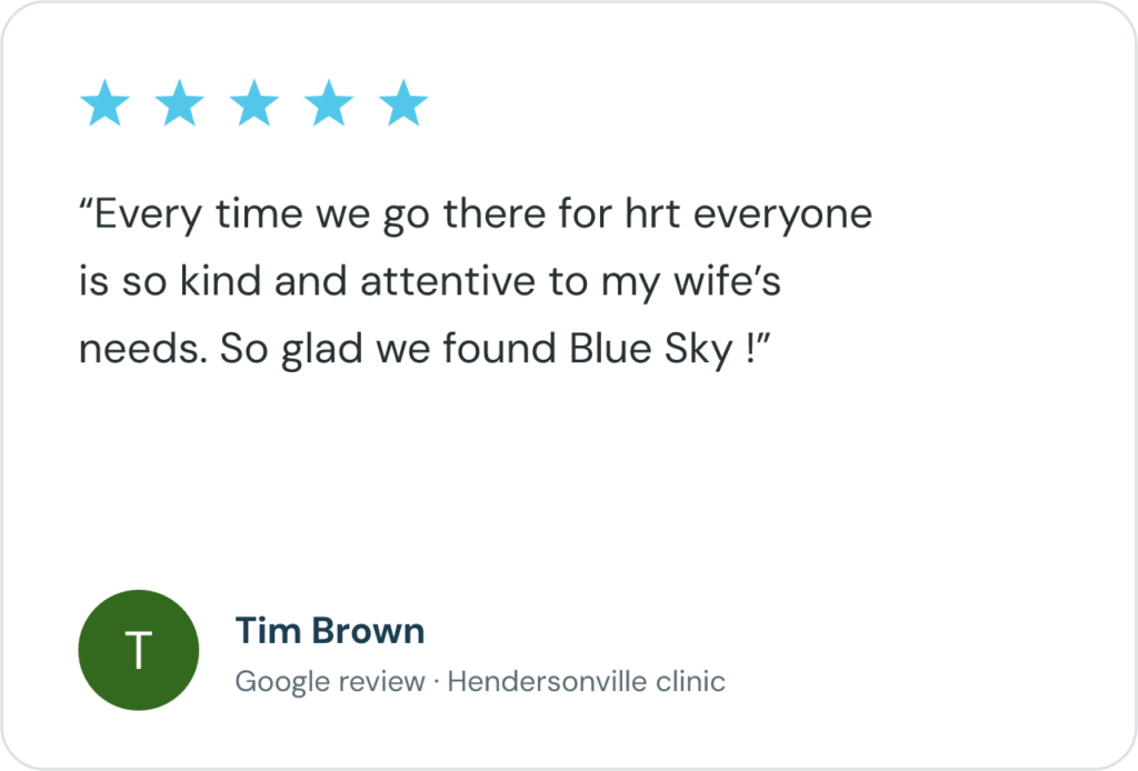 Tim B. review of blue sky md hendersonville